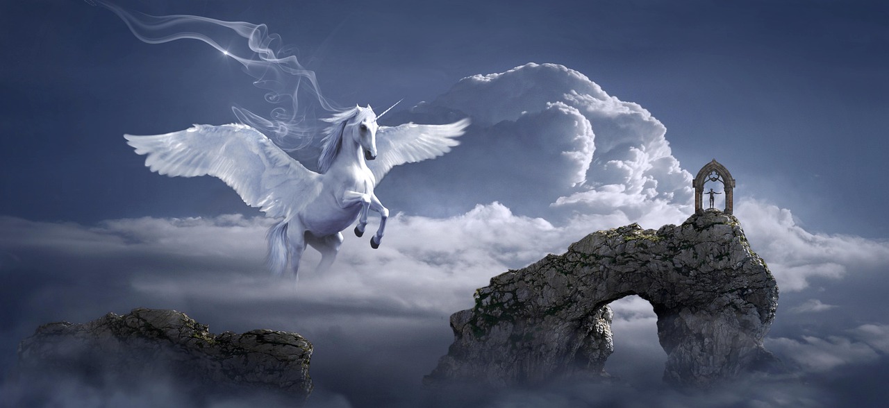 horse, pegasus, archway, fantasy, mystical, fairy tale, mythical creatures, dream, wing, surreal, photomontage, flying, mysterious, nature, magic, spiritual